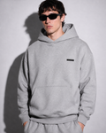 Modern basic hoodie grey melange