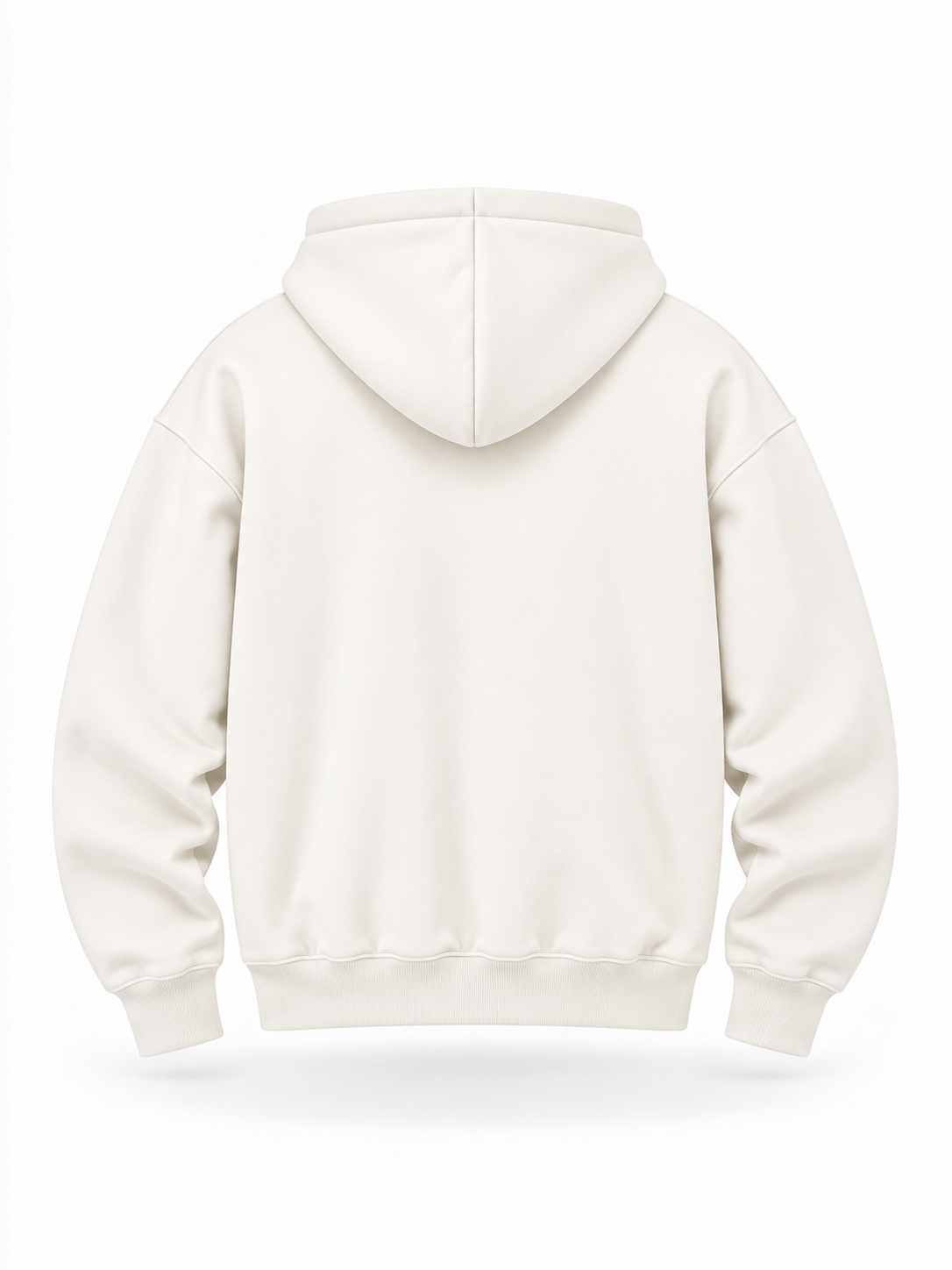 Urban zipped hoodie white