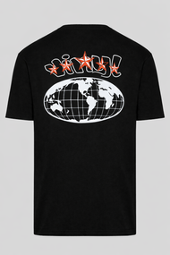 Vinyl T-shirt with white print cotton regular fit - golden aura t-shirt - limited edition