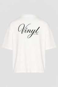 Vinyl T-shirt with white print cotton regular fit - golden aura t-shirt - limited edition