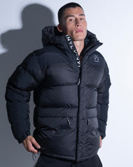 VINYL ΜΠΟΥΦΑΝ ΦΟΥΣΚΩΤΟ ΜΑΥΡΟ - VINYL PUFFER JACKET