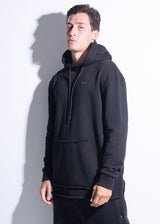 Vinyl φουτερ μαυρο cotton χωρις χνουδι oversized - frayed edges hoodie