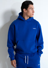 Vinyl φουτερ μπλε με κεντημα cotton regular fit - needlecraft logo hoodie