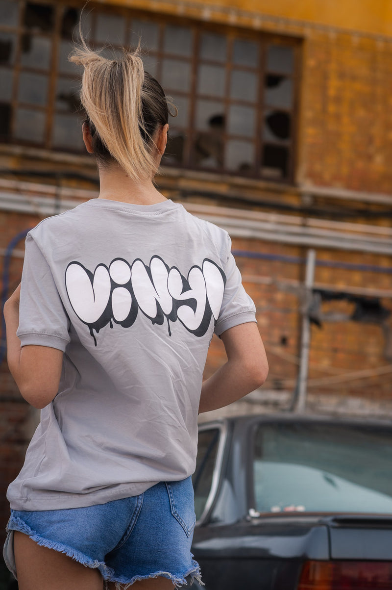VINYL Μπλουζα με Τυπωμα Γκρι - Big Logo T-Shirt