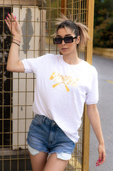 VINYL Μπλουζα με Τυπωμα Λευκη - Big Logo T-Shirt