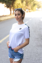 VINYL Μπλουζα με Τρεσα Λευκη - T-Shirt With Logo Tape
