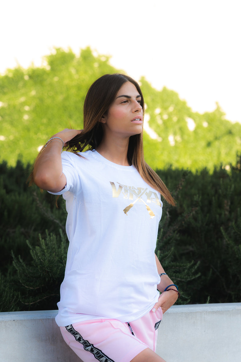 VINYL Μπλουζα με Τυπωμα Λευκη - Big Logo T-Shirt