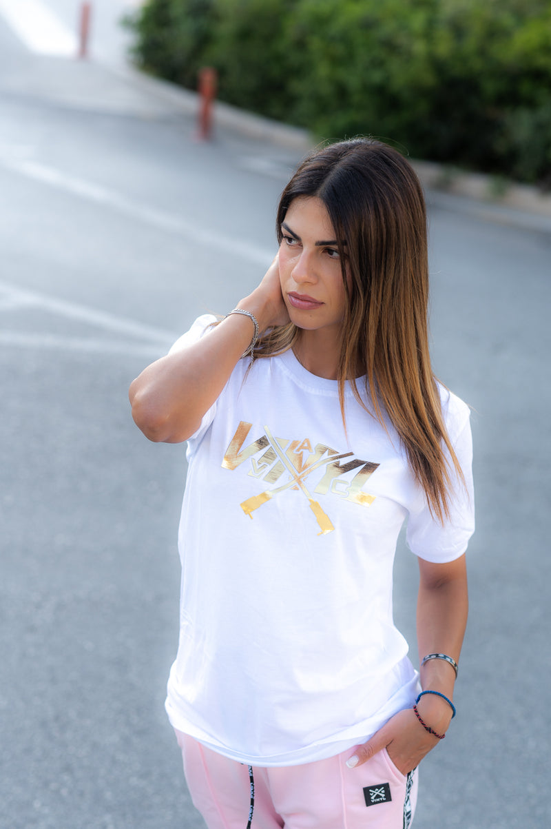 VINYL Μπλουζα με Τυπωμα Λευκη - Big Logo T-Shirt