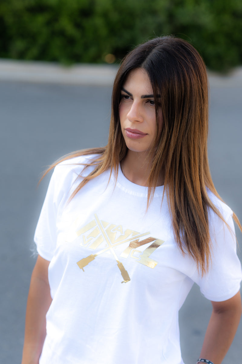 VINYL Μπλουζα με Τυπωμα Λευκη - Big Logo T-Shirt