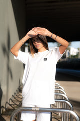 VINYL Μπλουζα Λευκη - T-Shirt Oversized Polyester