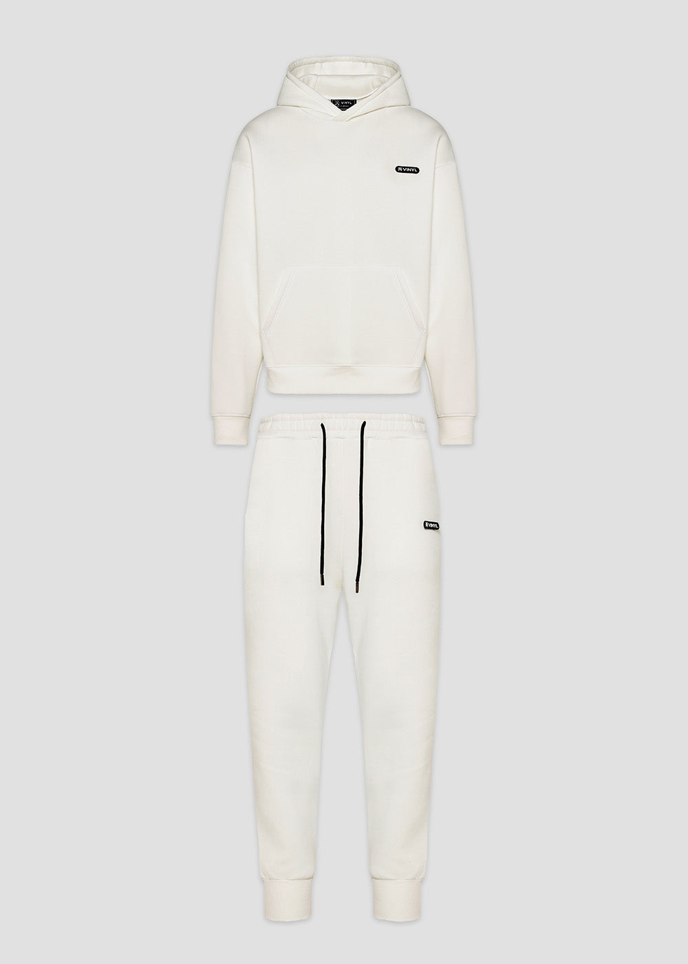 Vinyl σετ φορμας ασπρο cotton oversized fit - emblem white set