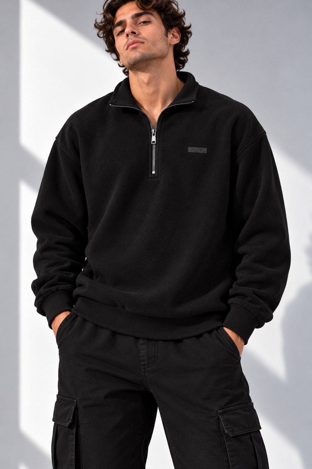 Essential Half-Zip Fleece black