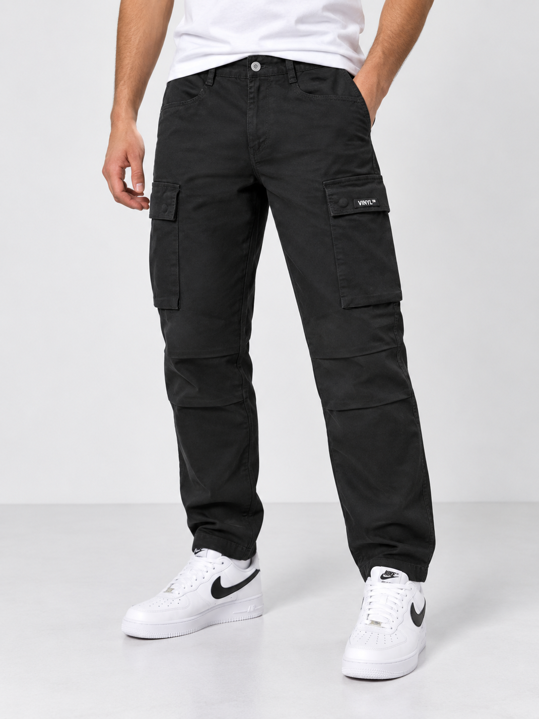 Essential cargo pants black