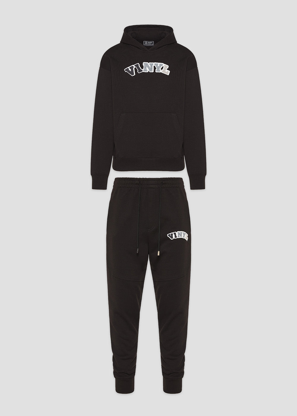 Vinyl μαυρο σετ με patch cotton regular fit - puff logo set
