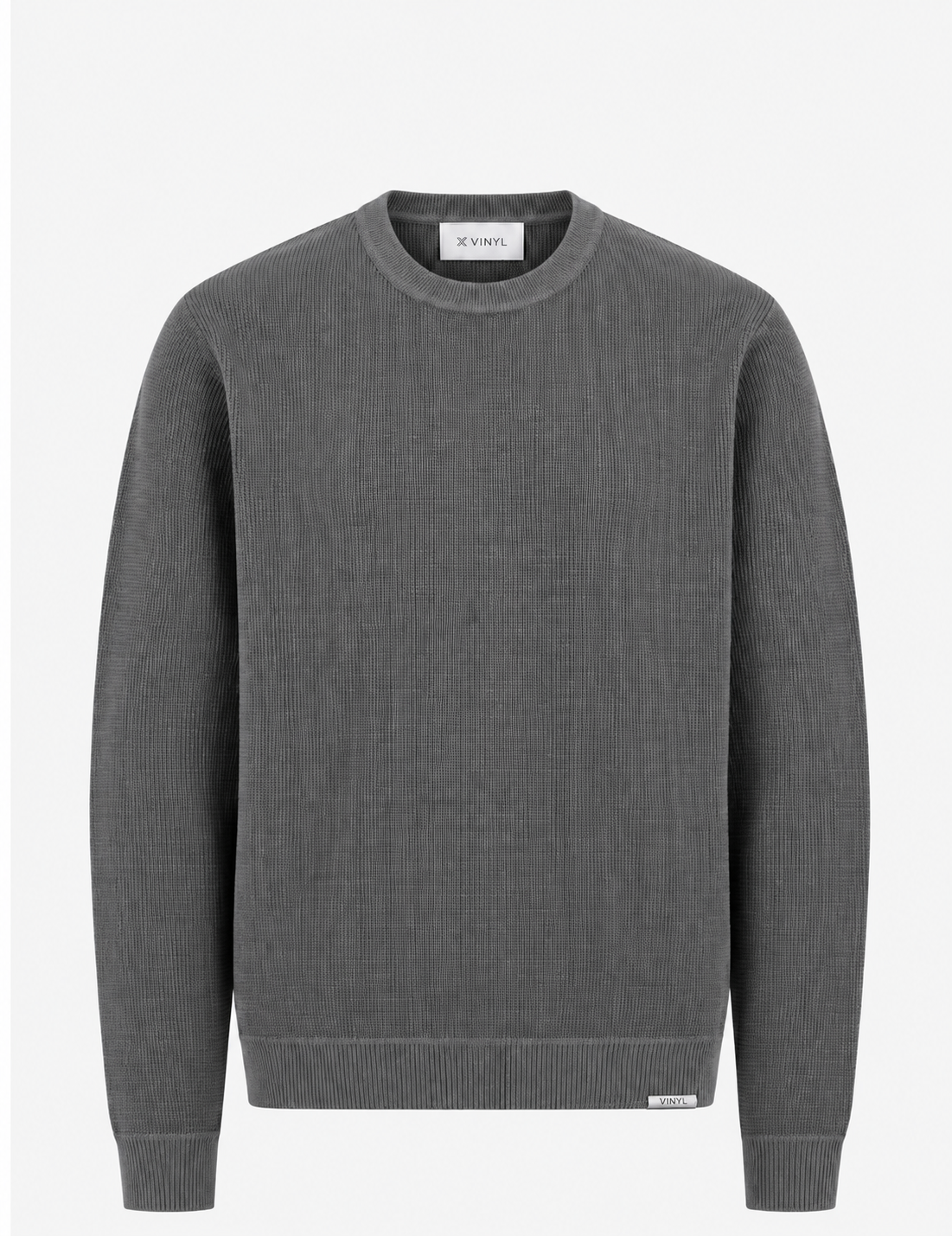 Waffle Knit Sweater grey