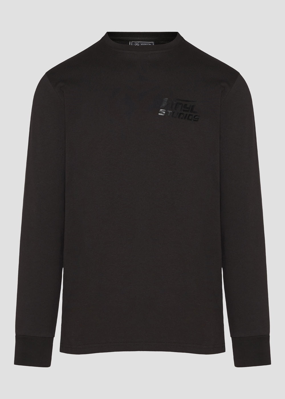 Vinyl σετ με τυπωμα cotton oversized fit - lounge luxe black black and grey set