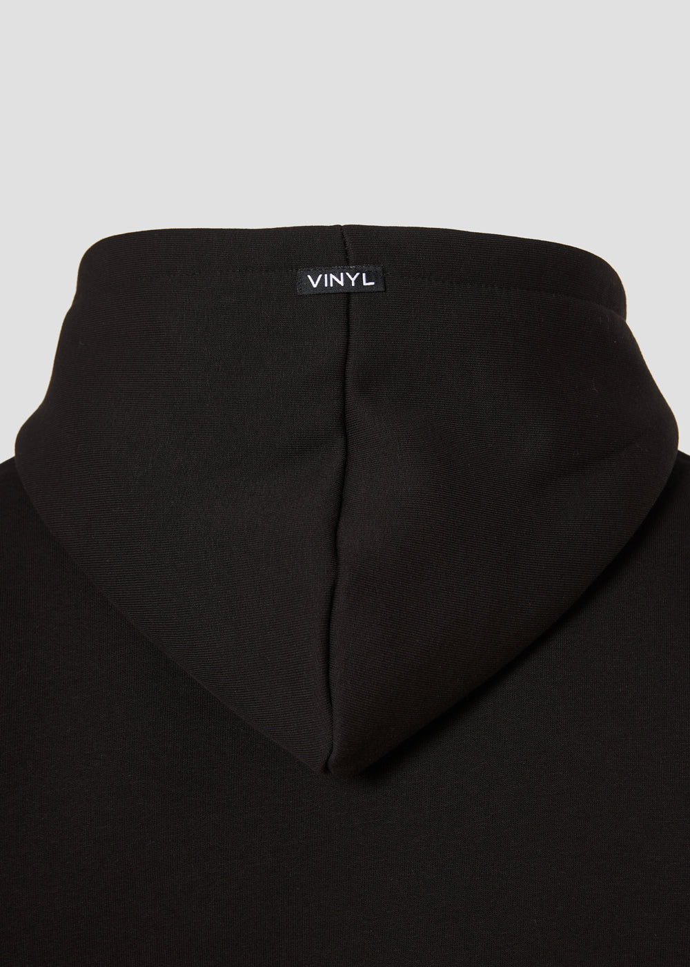Vinyl φουτερ μαυρο με τυπωμα cotton regular fit - iconic sleeve hoodie