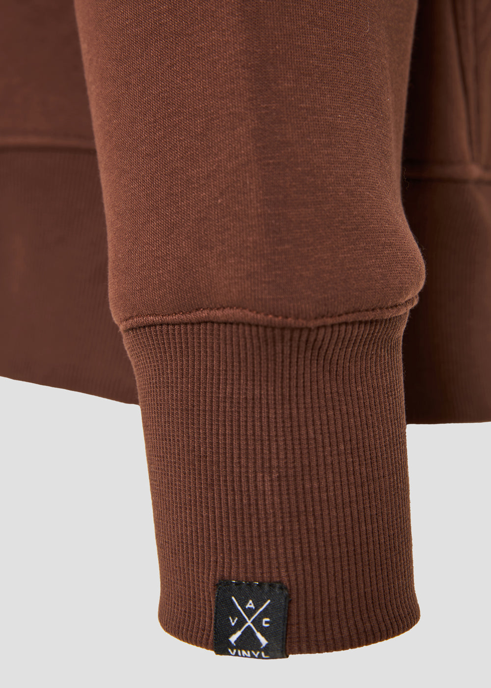 Vinyl ζακετα καφε με ριπ τελειωμα cotton oversized - off duty zip hoodie