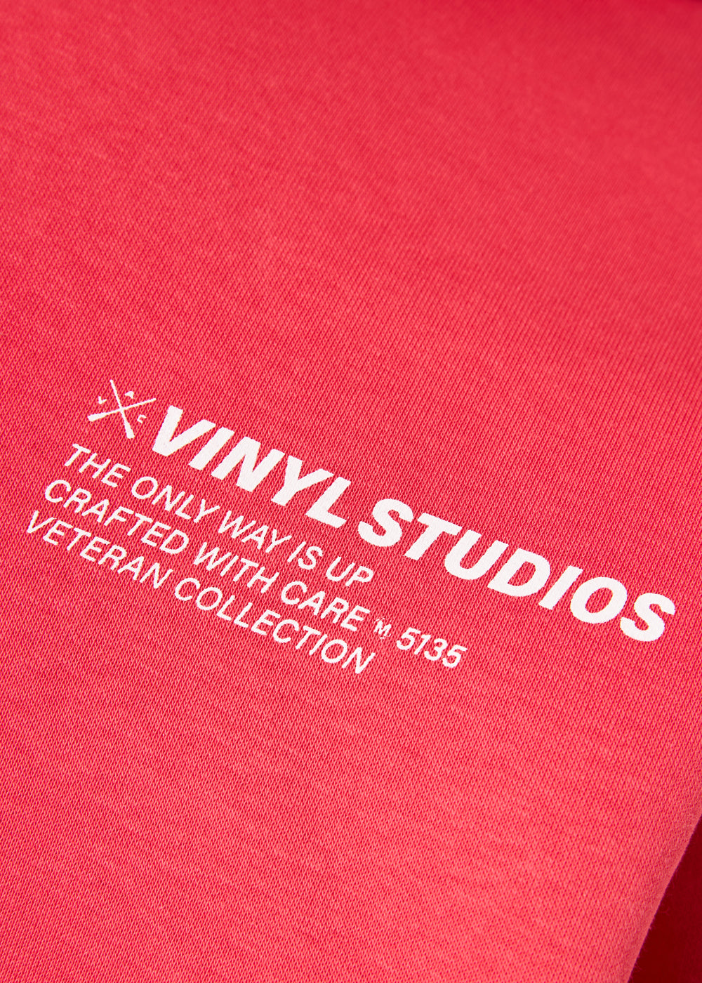 Vinyl φουτερ ροζ με τυπωμα cotton oversized - studios v legacy hoodie