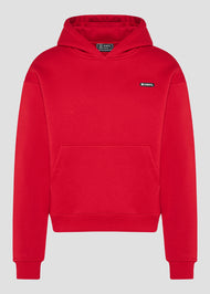 Vinyl φουτερ κοκκινο  cotton oversized - emblem hoodie