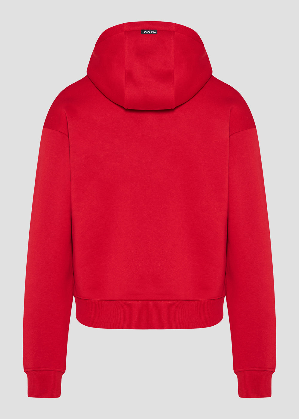 Vinyl φουτερ κοκκινο  cotton oversized - emblem hoodie
