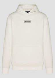 Vinyl φουτερ λευκο με τυπωμα cotton regular fit - urban code hoodie