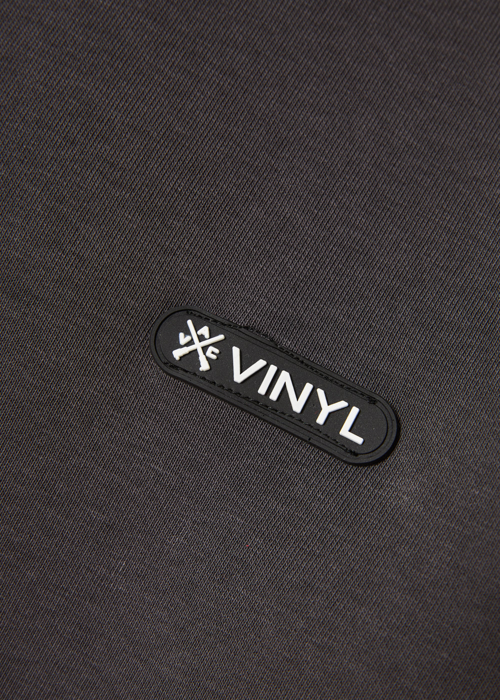 Vinyl φουτερ γκρι cotton oversized - emblem hoodie
