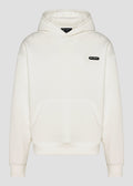 Vinyl φουτερ λευκο  cotton oversized - emblem hoodie