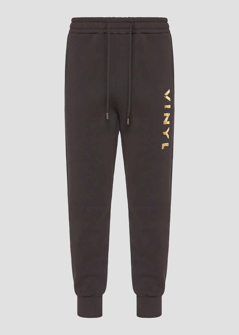Vinyl φορμα παντελονι γκρι με τυπωμα cotton regular fit - cracked gold sweatpants