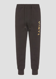 Vinyl φορμα παντελονι γκρι με τυπωμα cotton regular fit - cracked gold sweatpants