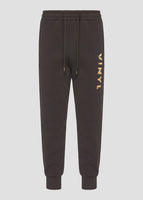 Vinyl φορμα παντελονι γκρι με τυπωμα cotton regular fit - cracked gold sweatpants