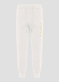 Vinyl φορμα παντελονι λευκό με τυπωμα cotton regular fit - cracked gold sweatpants