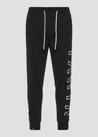Vinyl φορμα παντελονι μαυρο με τυπωμα cotton regular fit - iconic edge sweatpants
