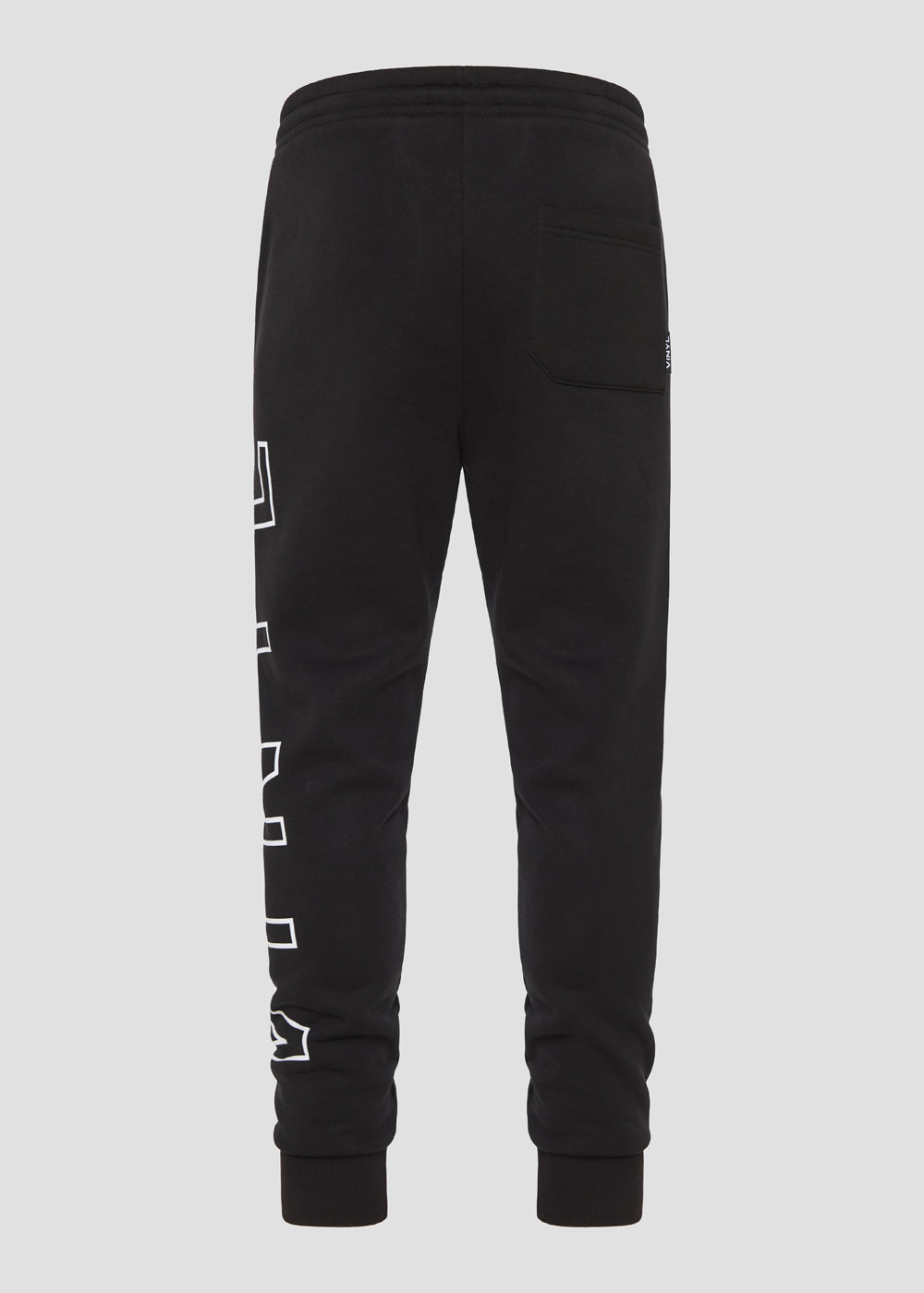 Vinyl φορμα παντελονι μαυρο με τυπωμα cotton regular fit - iconic edge sweatpants