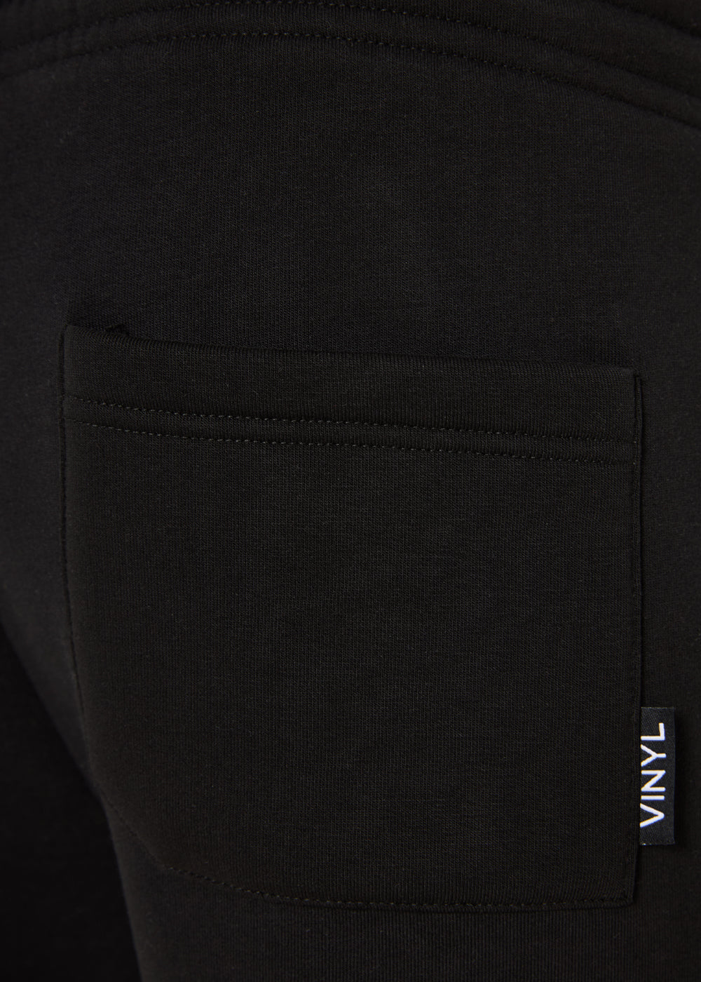 Vinyl φορμα παντελονι μαυρο με τυπωμα cotton regular fit - iconic edge sweatpants