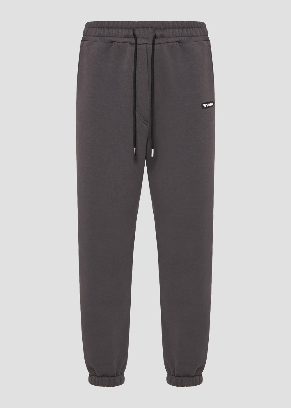 Vinyl φορμα παντελονι γκρι cotton relaxed fit - emblem sweatpants