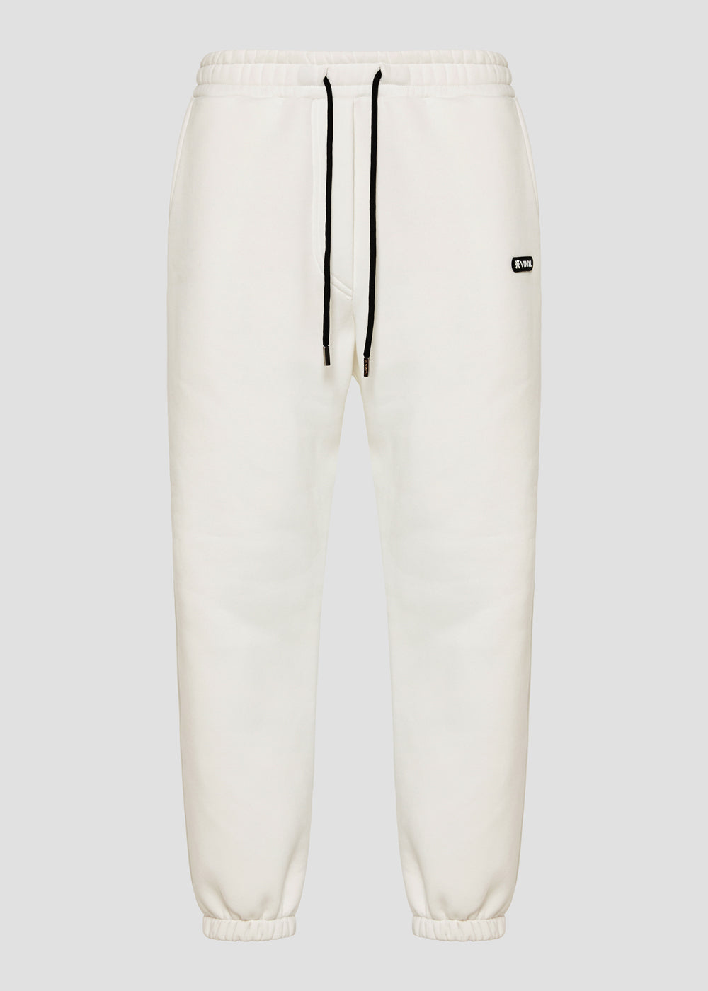 Vinyl φορμα παντελονι λευκό cotton relaxed fit - emblem sweatpants