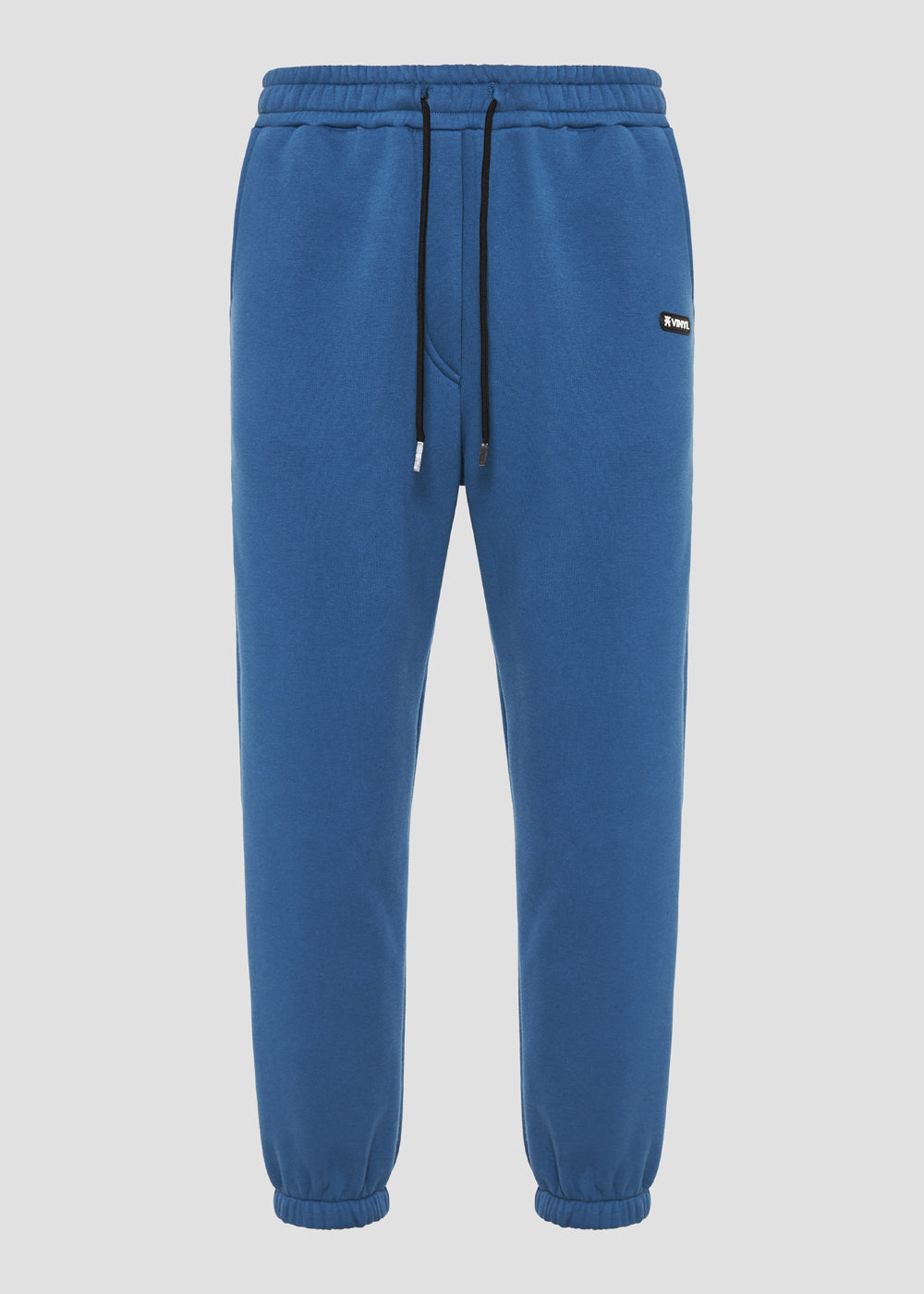 Vinyl φορμα παντελονι μπλε cotton relaxed fit - emblem sweatpants