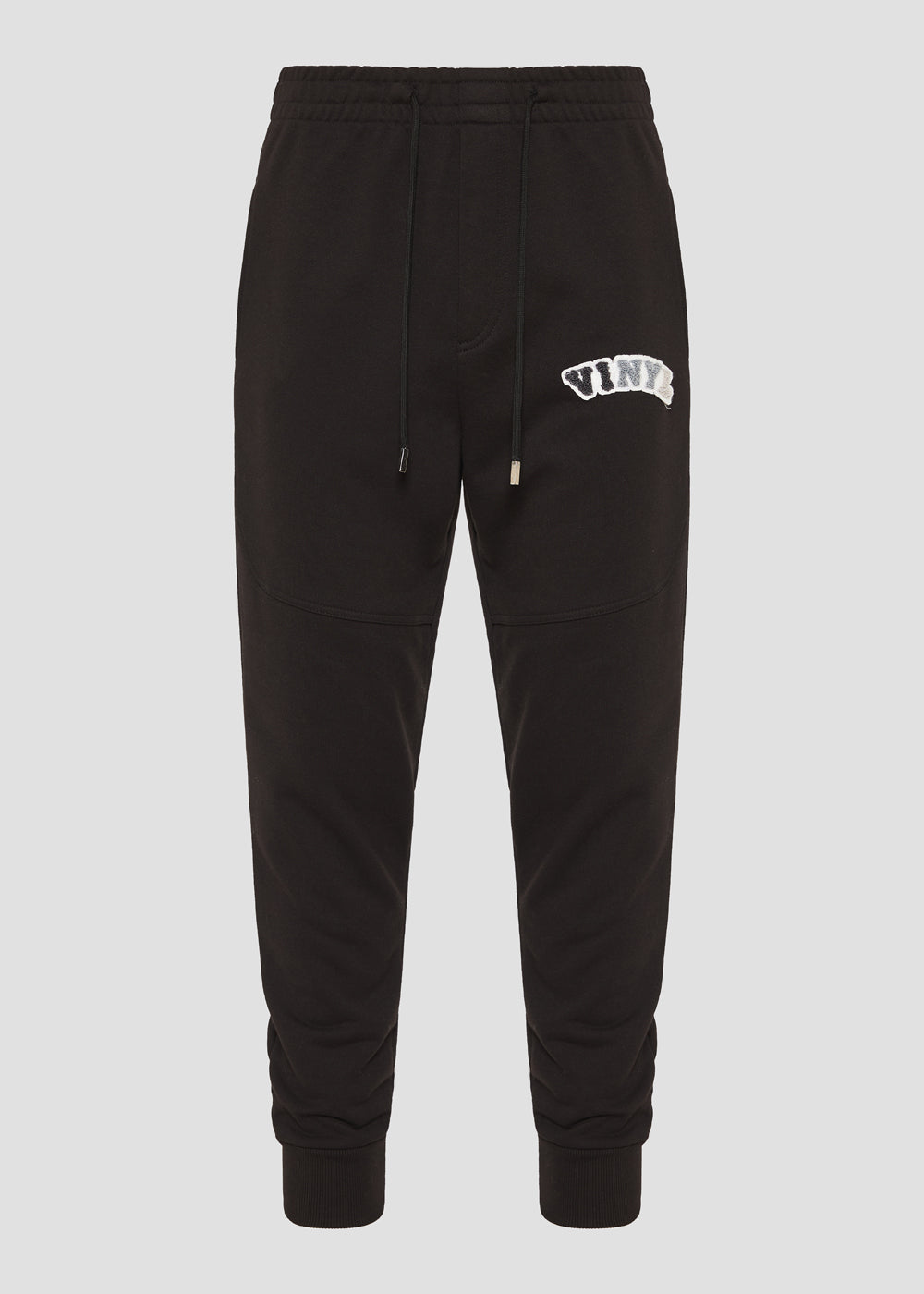 Vinyl φορμα παντελονι μαυρο με patch cotton regular fit - puff logo sweatpants