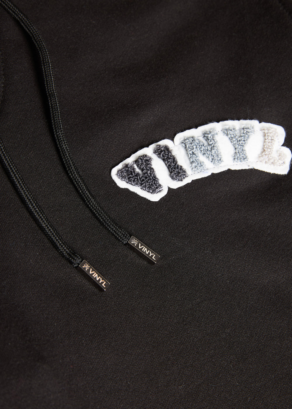 Vinyl φορμα παντελονι μαυρο με patch cotton regular fit - puff logo sweatpants