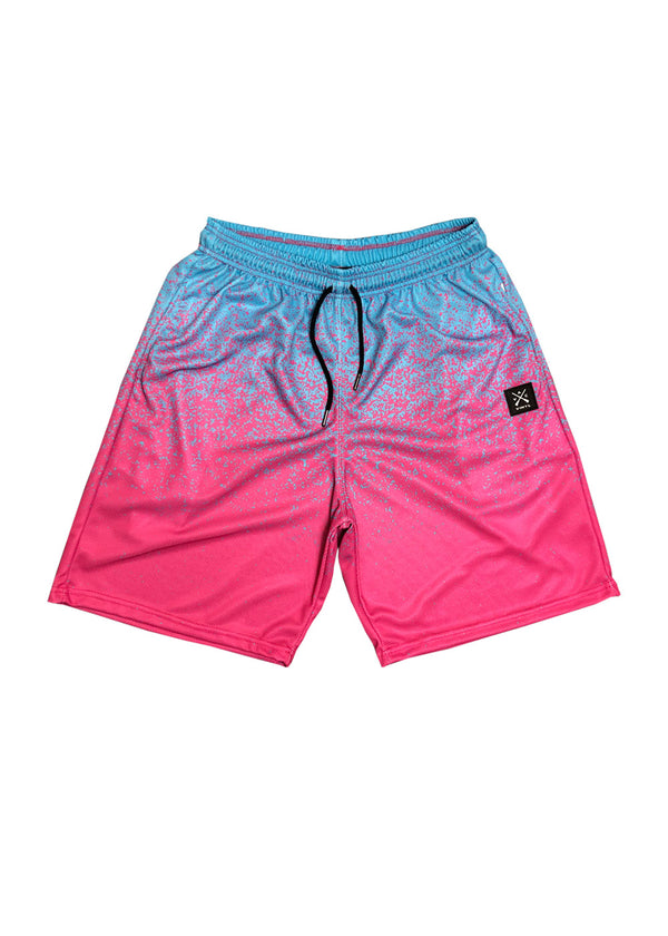 VINYL Βερμούδα Ombre Φουξια/Γαλαζιο - Color Dots Ombre Shorts