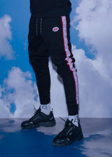 VINYL Φόρμα με τρέσα και οβάλ λογότυπο Μαύρο- Taped Side Pants