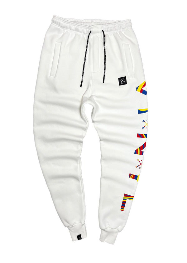 VINYL Φόρμα με Τύπωμα Λευκή - Be Colorful Pants
