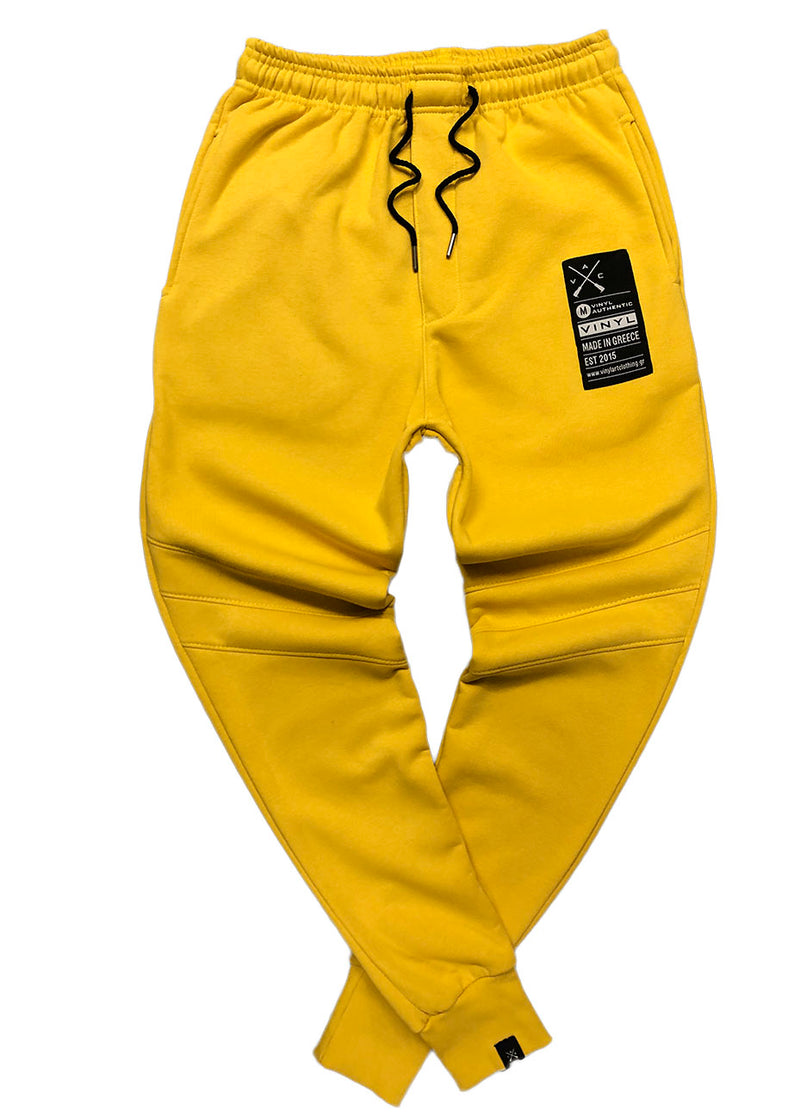 VINYL Φόρμα με λάστιχο κίτρινο- Sign post pants