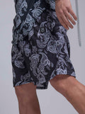 MEN'S VINYL PRINTED POLYESTER REGULAR FIT BERMUDA SHORTS