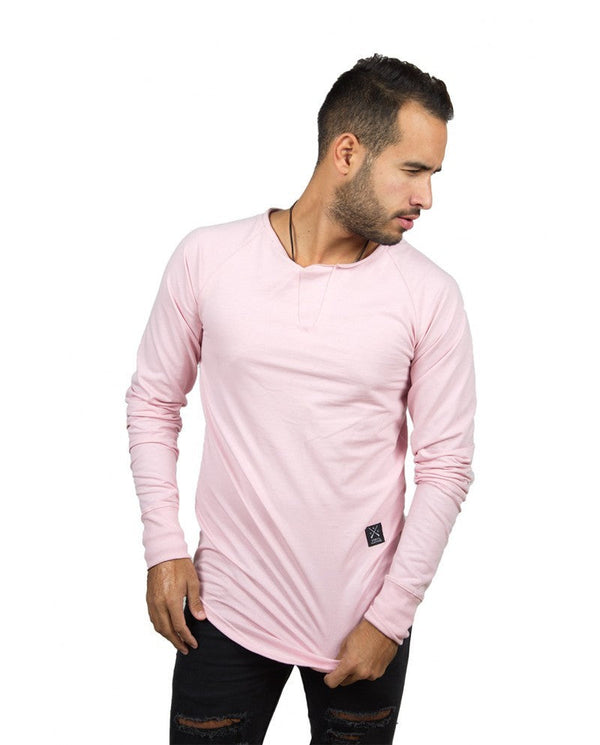 VINYL Μπλούζα μακρυμάνικη ροζ - Basic sweatshirt