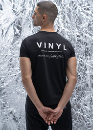 VINYL Μπλούζα με Τύπωμα Μαύρη - Big Logo T-Shirt