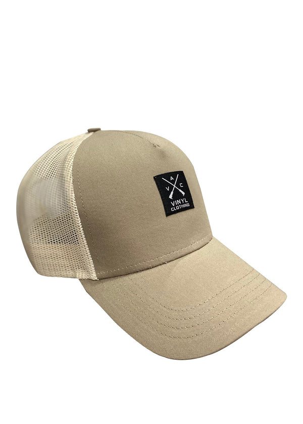 VINYL Καπέλο με δίχτυ μπεζ- Cap vinyl beige