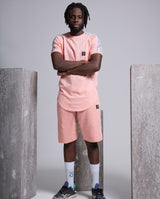 VINYL Βερμούδα με τρέσα ροζ- Shorts taped side