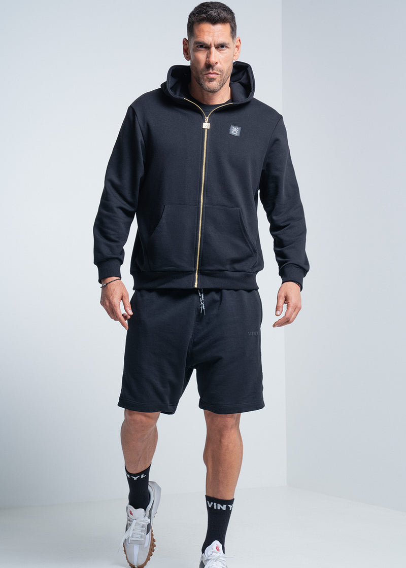 VINYL Ζακέτα Ανοιξιατικη Μαύρη - Full-zip hoodie